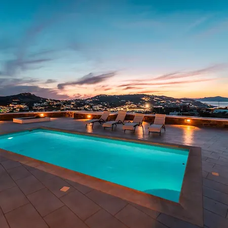 شقة Mykonos Sympatico, Private Pool & Sea Vistas *